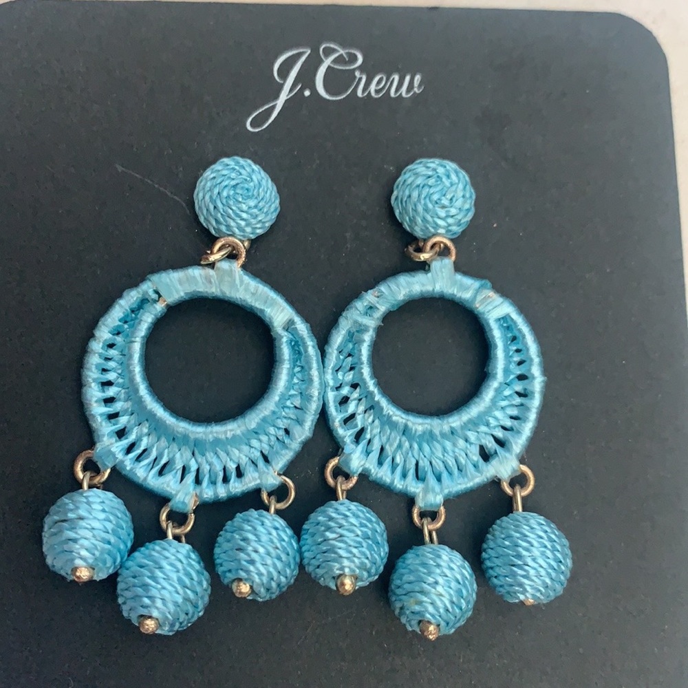 J.crew Raffia-wrapped triple drop earrings - Picture 4 of 7